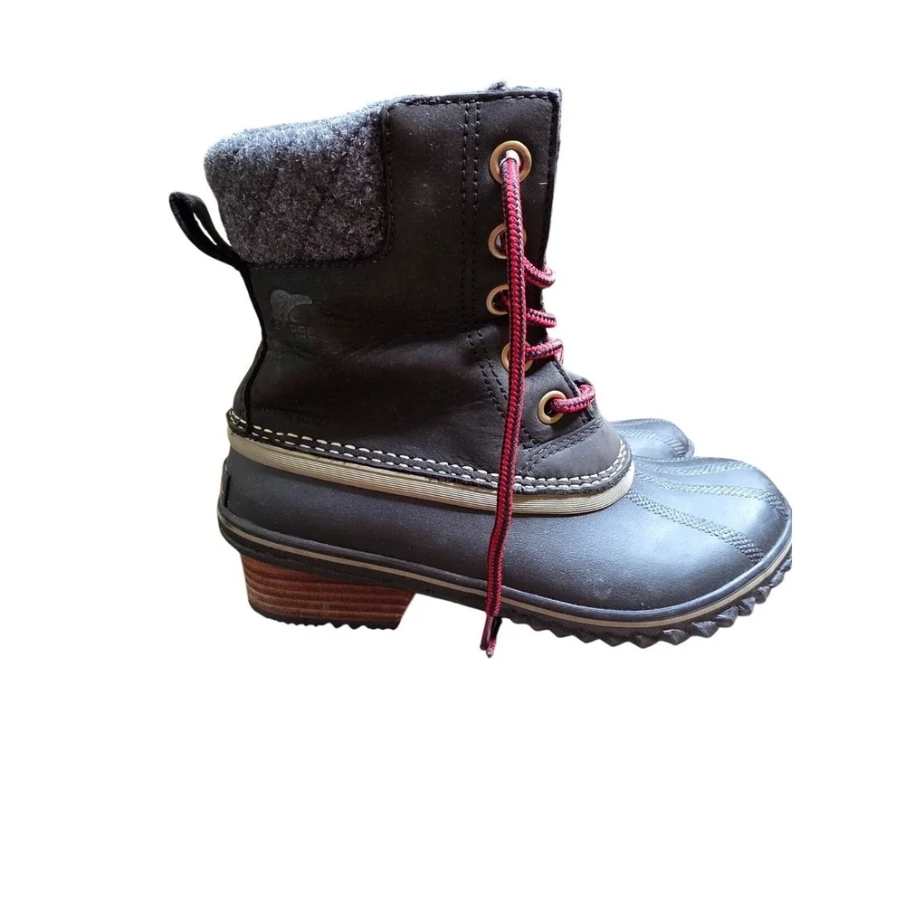 Sorel Slimpack Lace II Women's Size 9 Duck Boots Black NL2348-010 Snow Boots siz